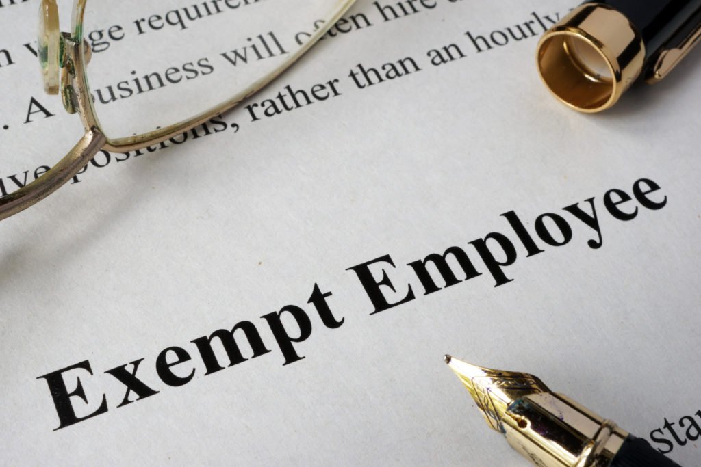 Exempt employee on paper